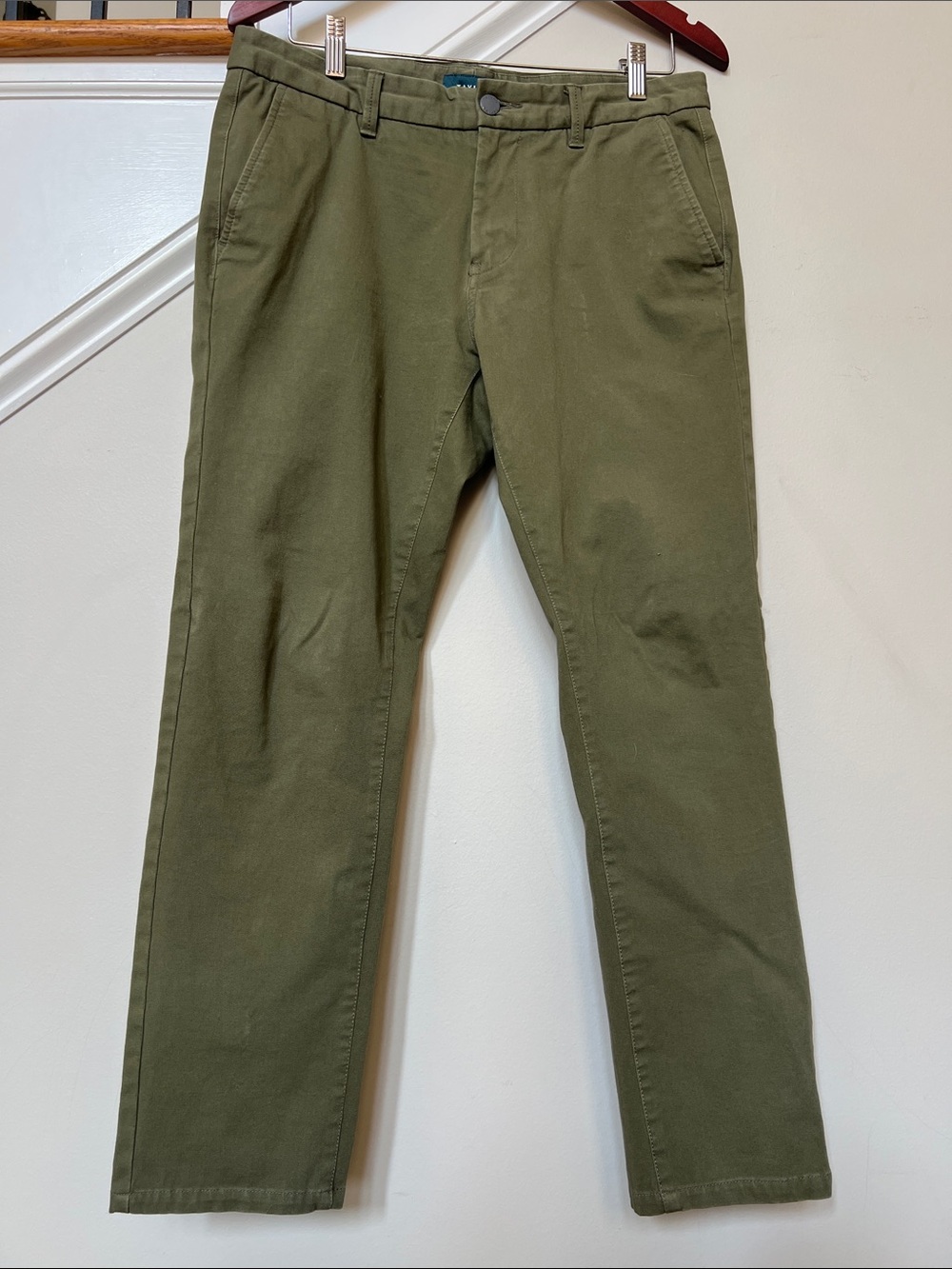 TAYLRD Olive Green Tech Chino Pants Men 32x30